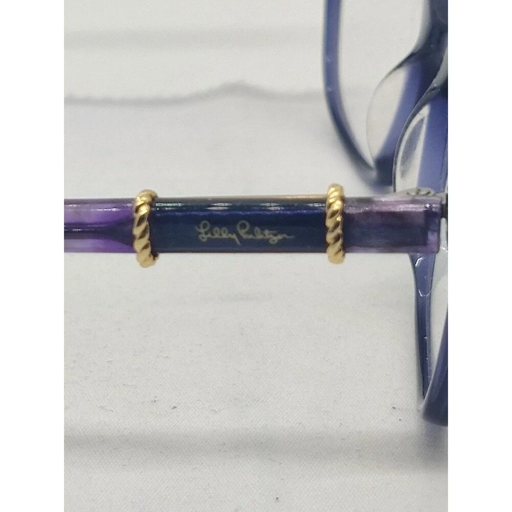 Lilly Pulitzer CASTILLA Eyeglasses 51-17 140 NV Navy Heather Tort MRSP$215 &Case